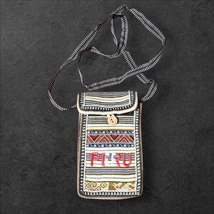 VTG Peruvian Connection Alpaca Wool Blend Pima Crossbody Cell Phone Bag Handmade